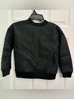 Burberry Black Monogram Padded Sweatshirt Timothie Sz 10Y